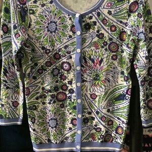 Talbots Multicolor Floral‎ Cardigan, XS